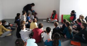 photo : visite scolaire du Site Saint-Sauveur Terres de Montaigu