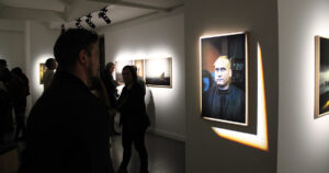 Photo : vue de l'exposition A terre au site Saint-Sauveur Terres de Montaigu